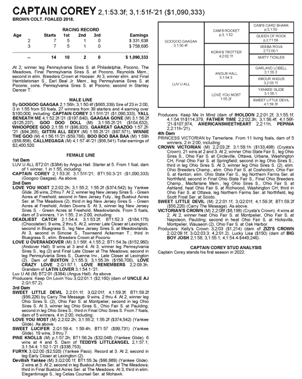 Pedigree Captain Corey 