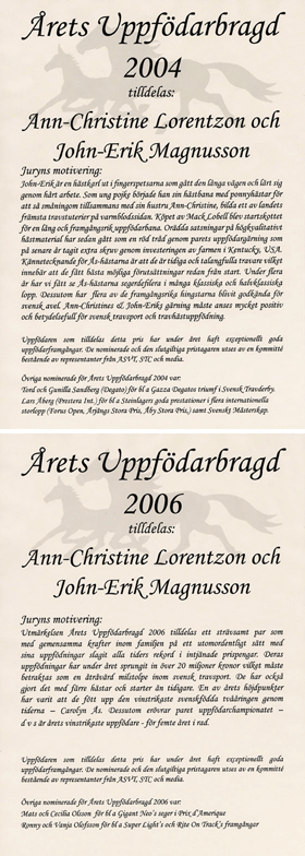  Uppf&ouml;darbragder 